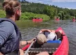 im activity camp fahren wir mit unseren Kanus auf der Saale