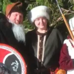 die Familie des Ritters mit Frau und Tochter